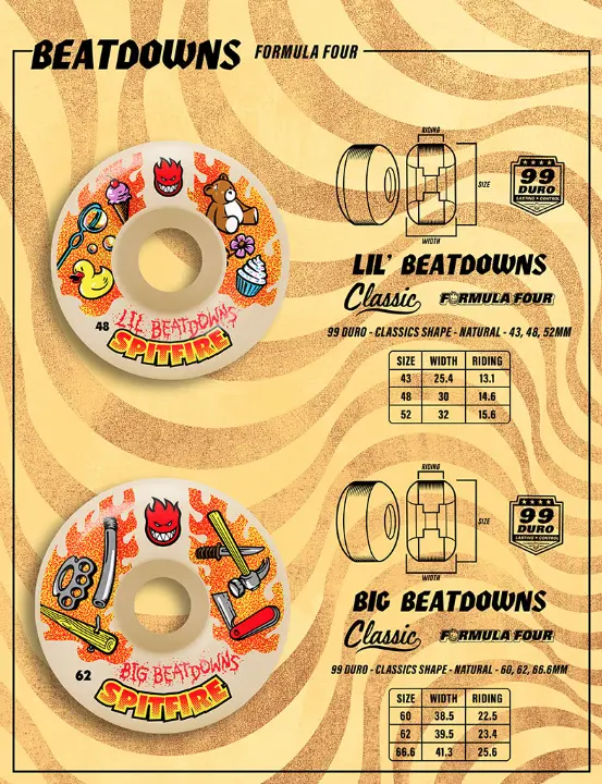 Spitfire F4 99D Big Beatdowns Classic Wheels - Natural 1