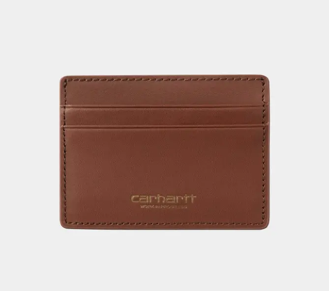 Carhartt Wip Vegas Cardholder Wallet - Cognac/Gold 1