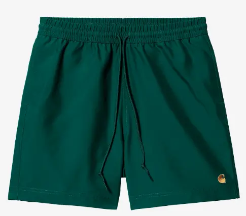 Carhartt Wip Chase Swim Shorts - Chevil/Gold 1