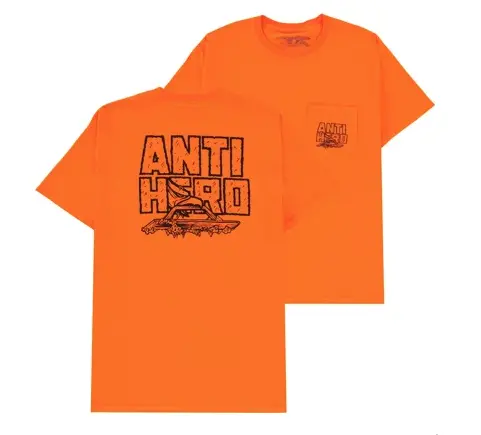 Anti Hero Custom Pocket T-Shirt - Safety Orange 1