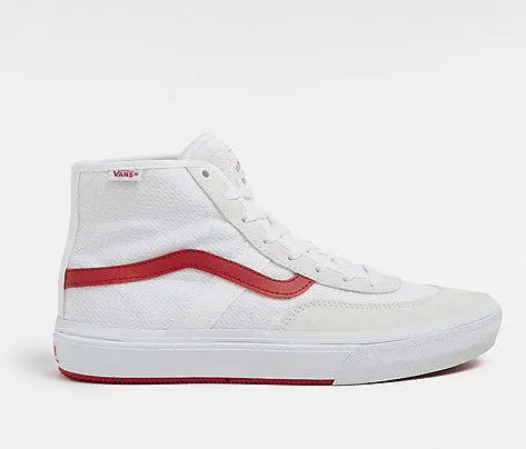 Vans Skate Crockett High Shoe - White/Red 1