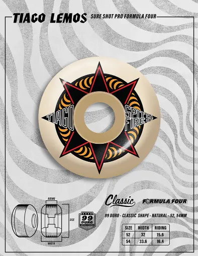 Spitfire F4 99D Tiago Sure Shot Wheels - Natural 1