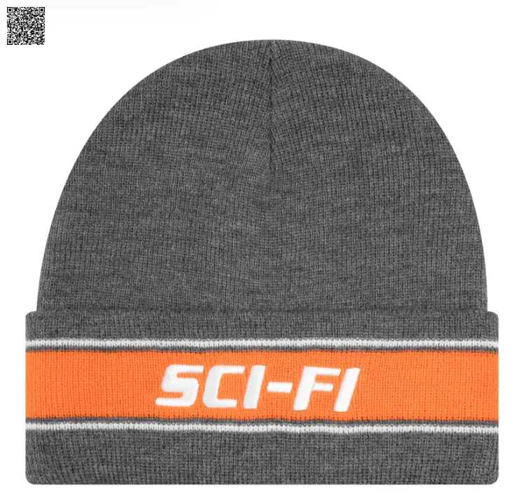 Sci-Fi Fantasy Striped Logo Beanie - Heather 1