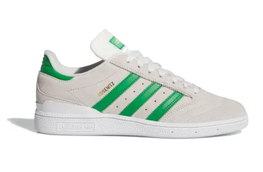 Adidas Busenitz Shoe - Crystal White/Core Green/Gold 1