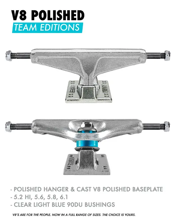 Venture V8 Team Trucks - Polished 1