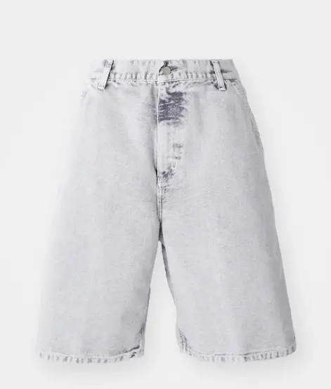 Carhartt Wip Single Knee Short - Black Chalk Wash 1