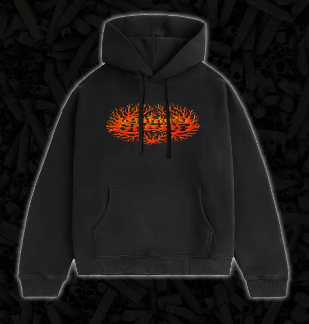 Satan's Drano Coral Hooded Sweater - Black 1