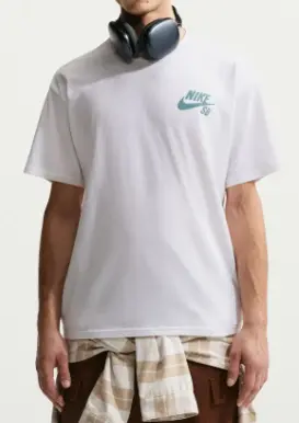 Nike Sb Logo Lbr T-Shirt - White/Light Blue 1
