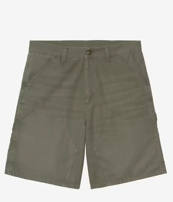 Carhartt Wip Double Knee Short - Leaf Stone Canvas 1