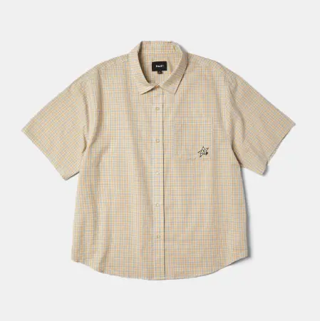 Huf H Star Plaid Button-Up Shirt - Putty 1