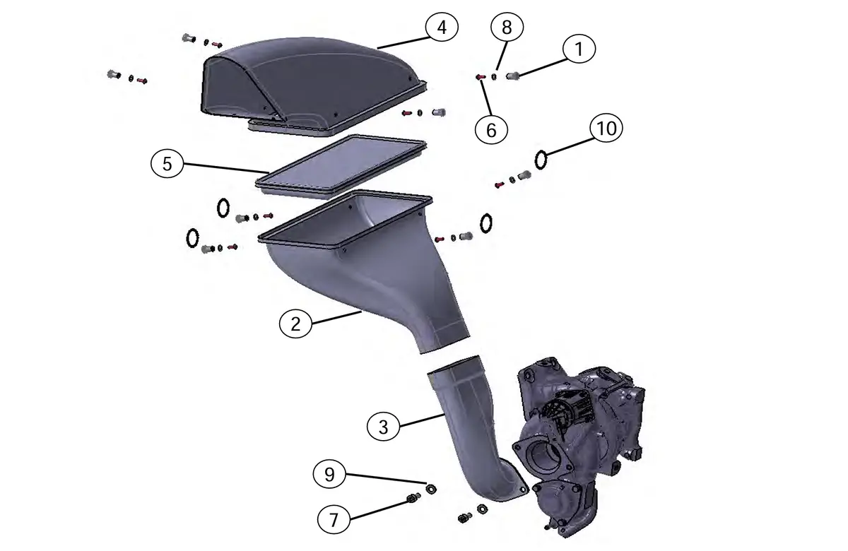 [17214F29sb010m1] Airbox Turbo Inlet F3 1