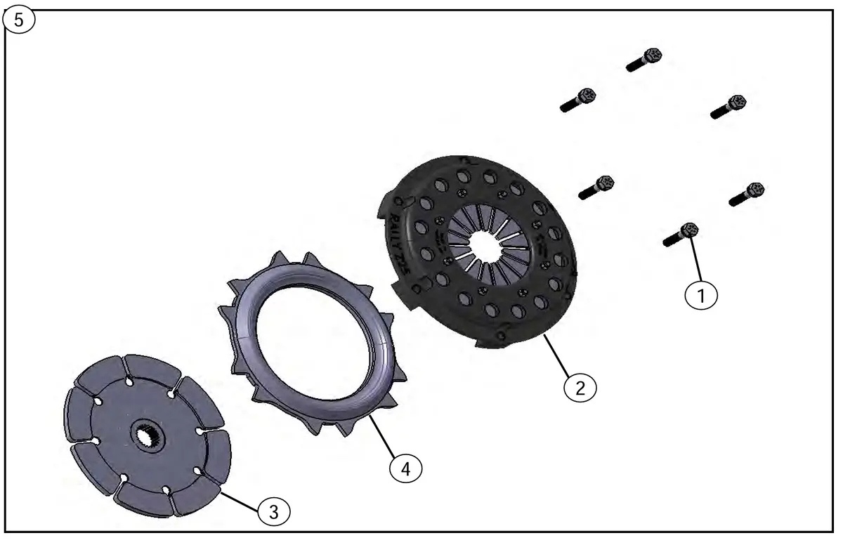 [22102Fc4ya000] Clutch Bolt Kit 1
