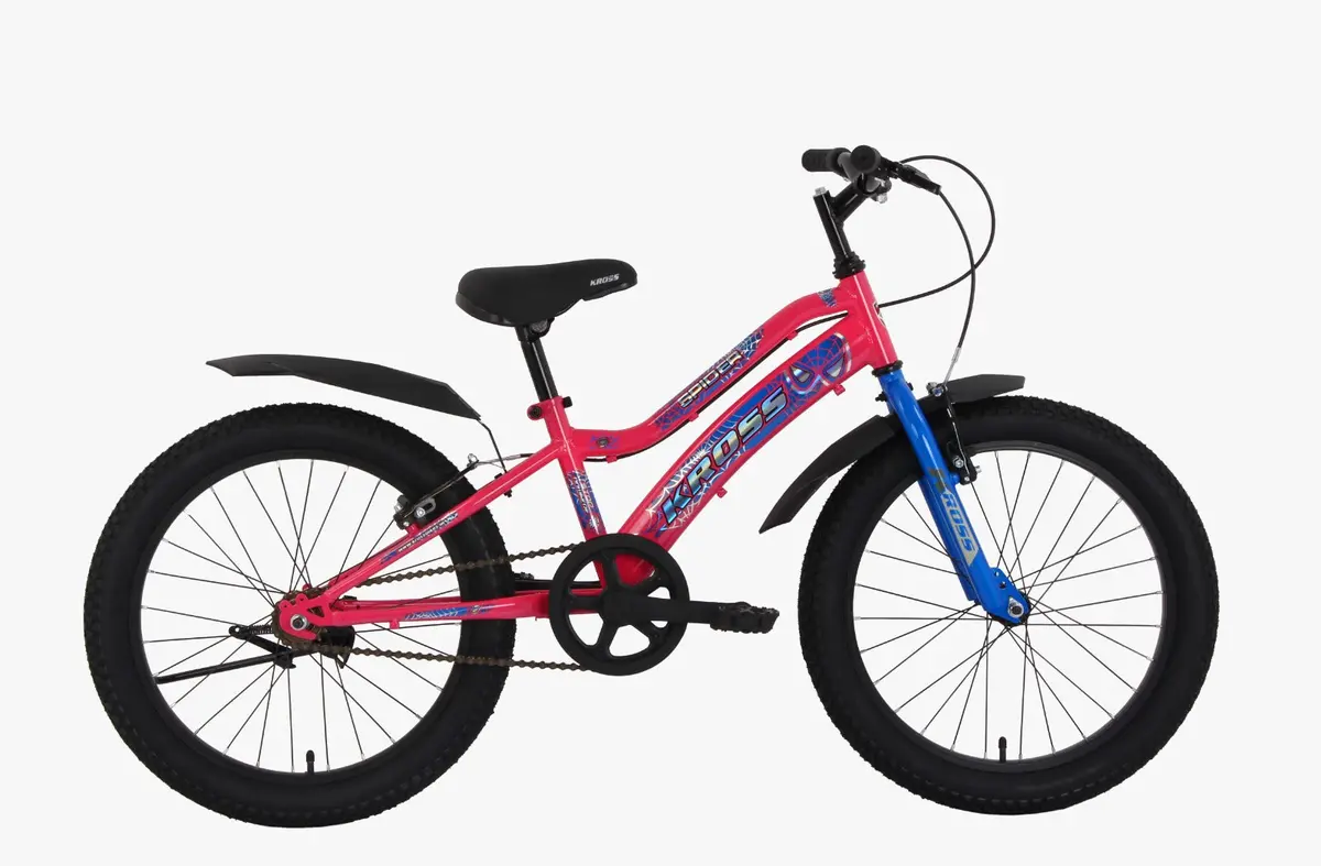 Kross Spider 24T Kids Bicycle | Steel Frame | Dual V-Brake | 24X1.95 Tires | Pink 1