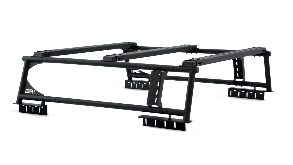 Body Armor Bolt On Mid Size Universal Overland Truck Rack - Powder Coated Black 1
