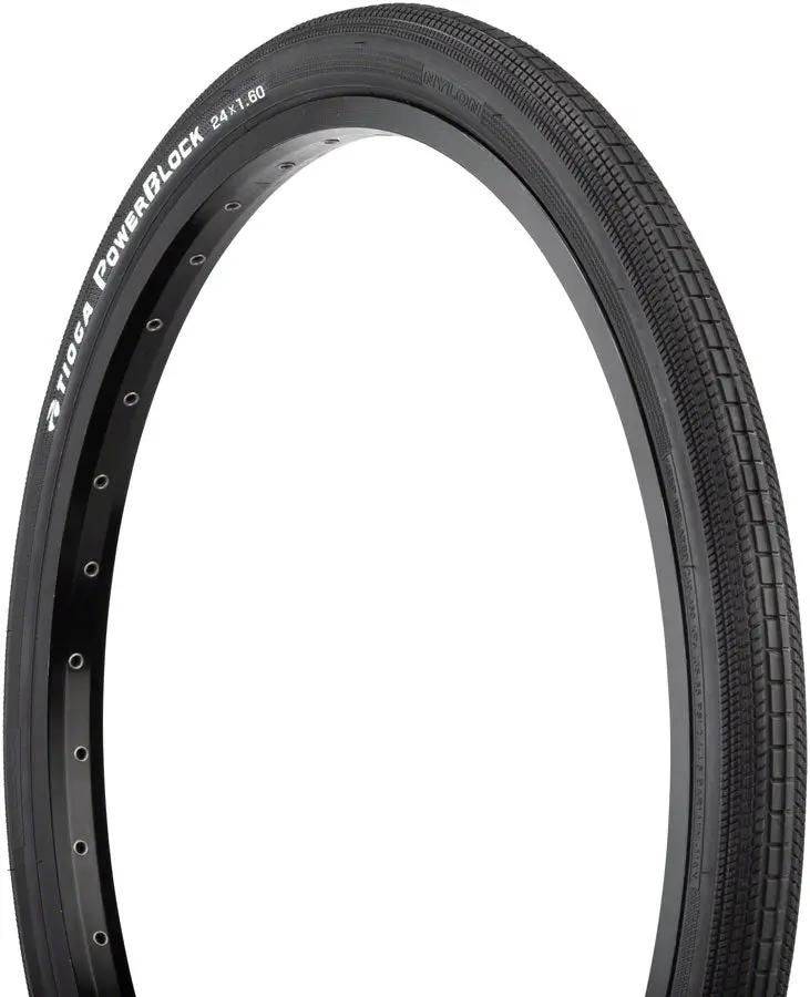 Tioga Powerblock Tire - 24 X 1.6, Clincher, Wire, Black, 60Tpi 1