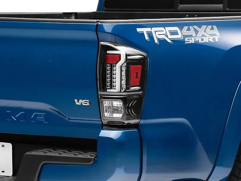 Renegade Led Taillights For 2016-2023 Toyota Tacoma (Gloss Black/Clear) - Recon Recovery 1