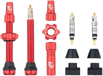 Wolf Tooth Tubeless Valve Stem Kit - 44 Mm, Red 1