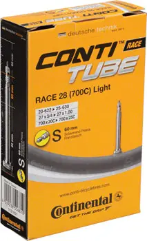 Continental Light Tube - 700 X 20 - 25Mm, 60Mm Presta Valve 1