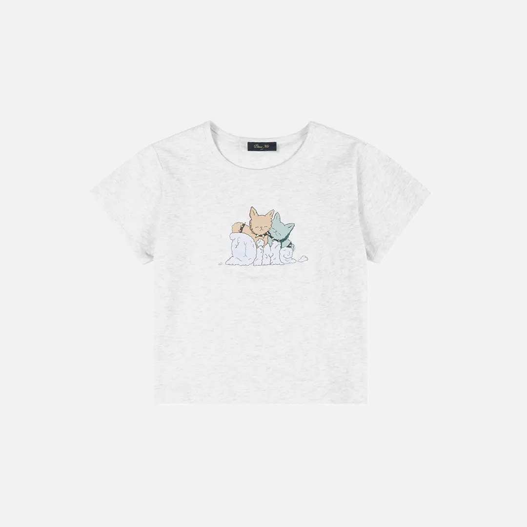 Dime Fluff T-Shirt - Ash 1
