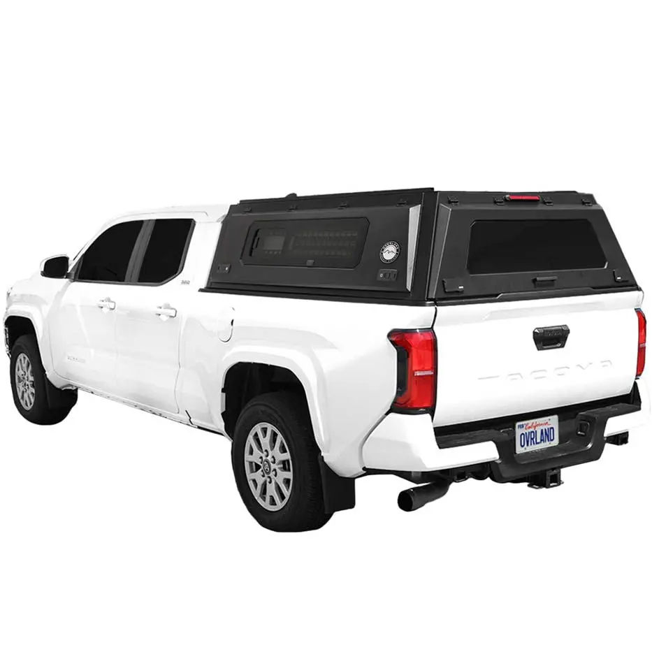 Ovs Expedition Pro+ Stainless Steel Truck Cap With Full Windows For 2024-2026 Toyota Tacoma 5Ft 1