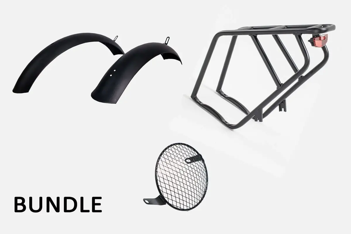 Revi Cheetah Cafe Racer Rear Rack and Full-Coverage Fender Set