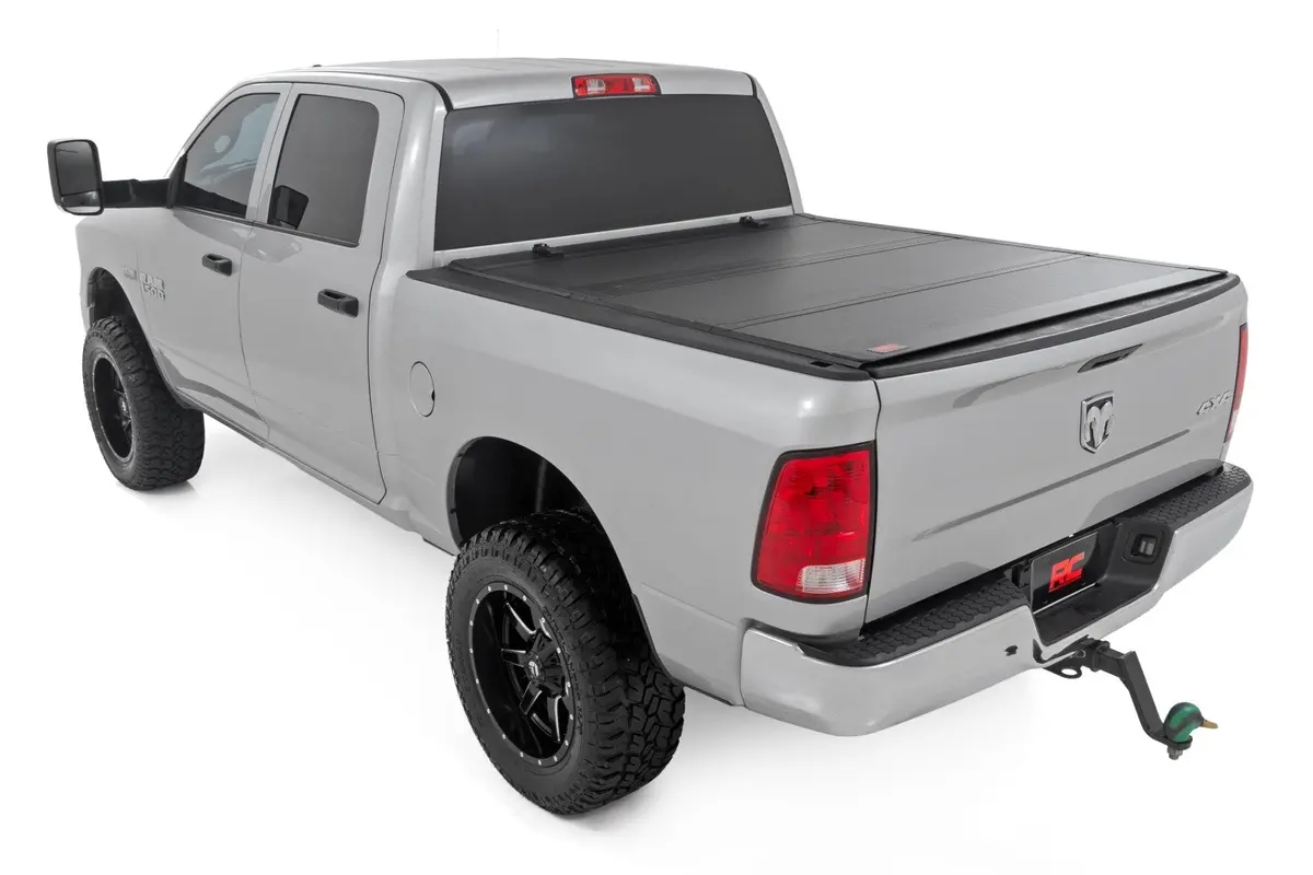 Rough Country Tri Fold Aluminum Tonneau Cover For 2009-2025 Ram 2500 & 3500 (6' 4" Bed) 1