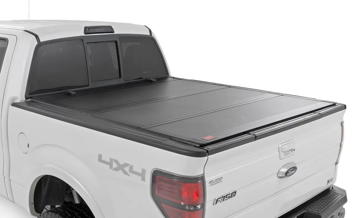 Rough Country Tri Fold Aluminum Hard Tonneau Cover For 2004-2014 Ford F-150 1