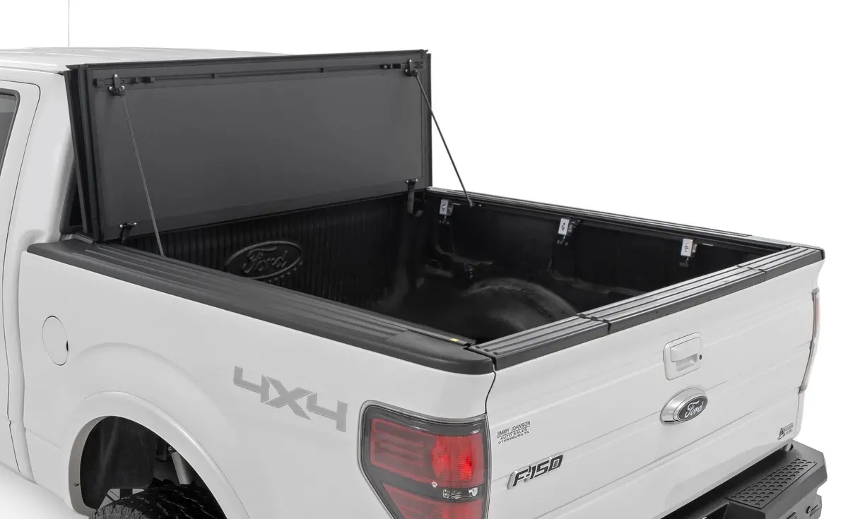 Rough Country Tri Fold Aluminum Hard Tonneau Cover For 2004-2014 Ford F-150 2