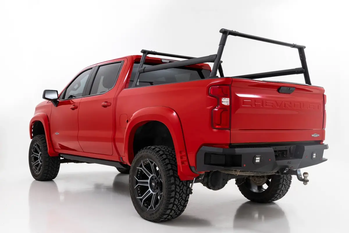 Rough Country Aluminum Overland Bed Rack For 2019-2026 Chevy Silverado 1500 1