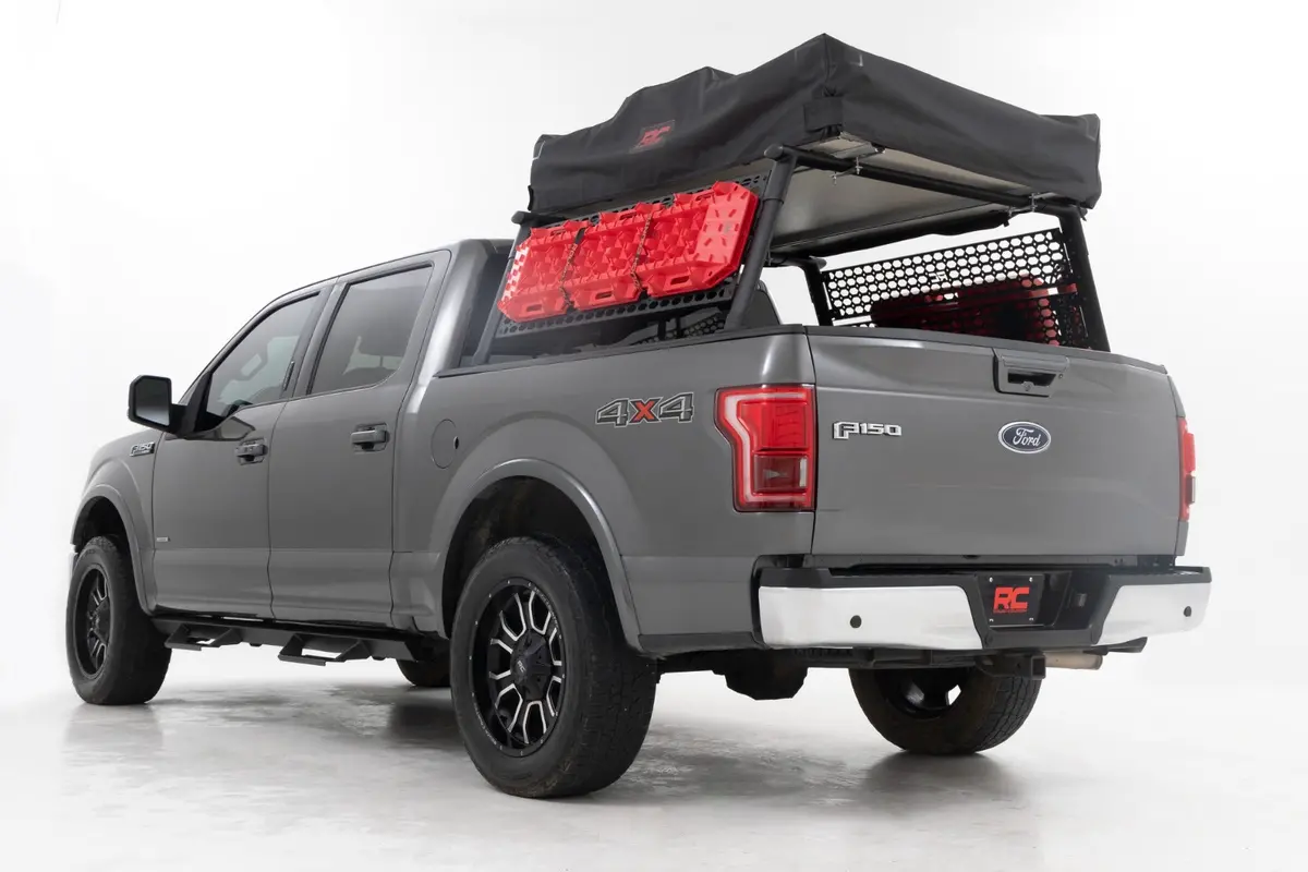 Rough Country Aluminum Lightweight Overland Bed Rack For 2015-2025 Ford F150 1