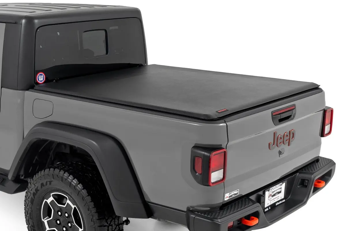 Rough Country Soft Roll Up Tonneau Cover For 2020-2024 Jeep Gladiator Jt - Recon Recovery 1