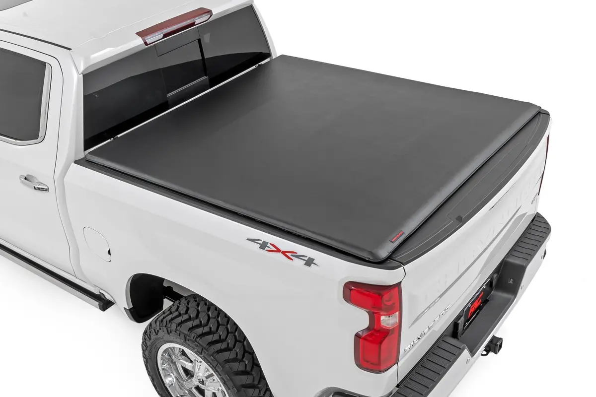 Rough Country Soft Roll Up Tonneau Cover For 2019-2026 Silverado Sierra 1500 (5' 10" Bed) 1