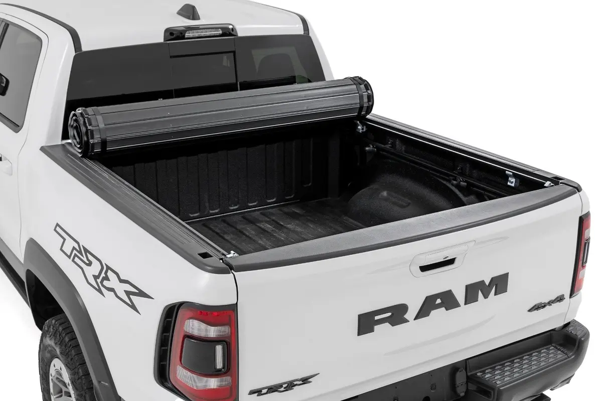 Rough Country Hard Roll Up Tonneau Cover For 2019-2025 Ram 1500 & Trx - Recon Recovery 1
