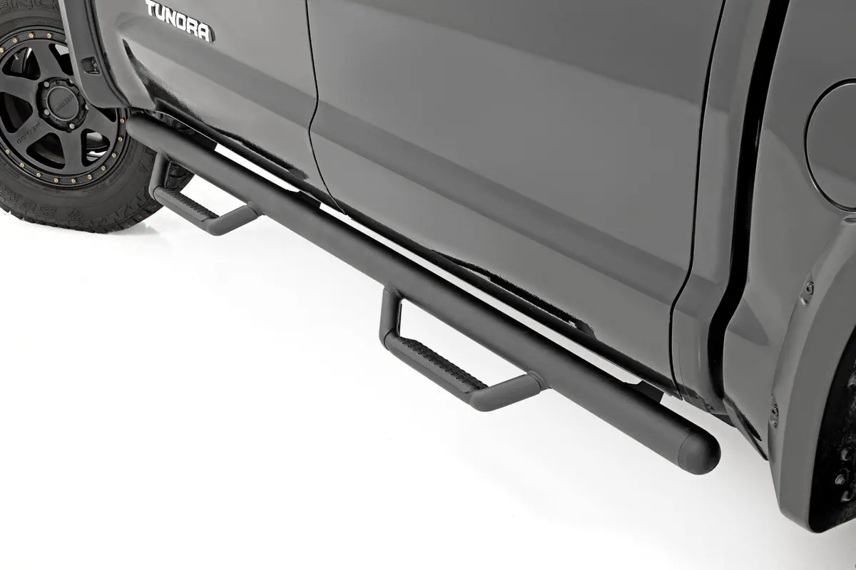 Rough Country Bolt On Cab Length Nerf Steps For 2007-2021 Toyota Tundra Crewmax 1