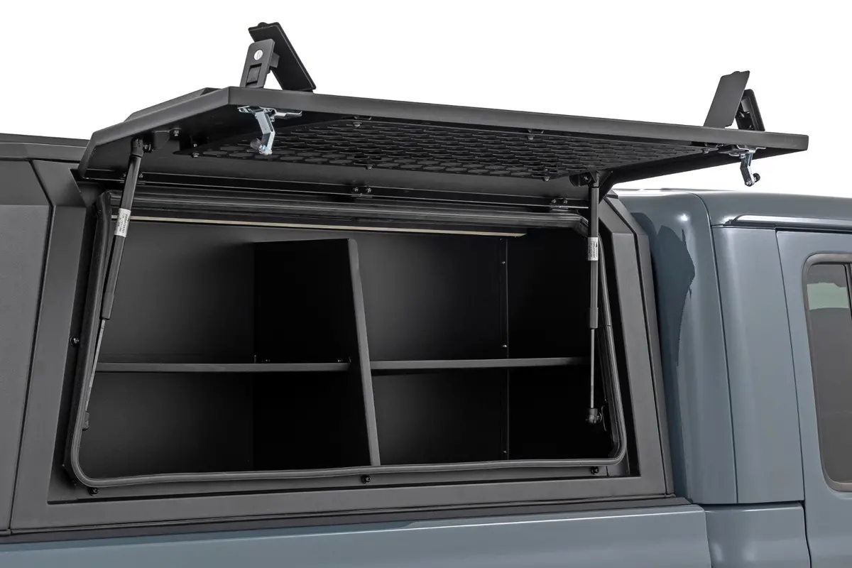 Rough Country Bed Cap Passengers Shelf Storage Bin For 2020-2026 Jeep Gladiator Jt 1