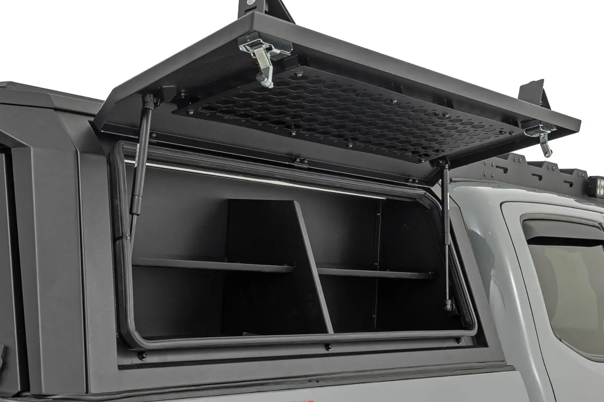 Rough Country Bed Cap Side Shelf Storage Bin For 2016-2023 Toyota Tacoma 1