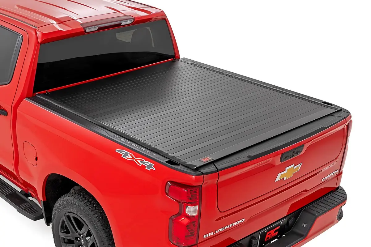 Rough Country Hard Roll Up Tonneau Cover For 2019-2026 Gm Silverado Sierra 1500 - Recon Recovery 1