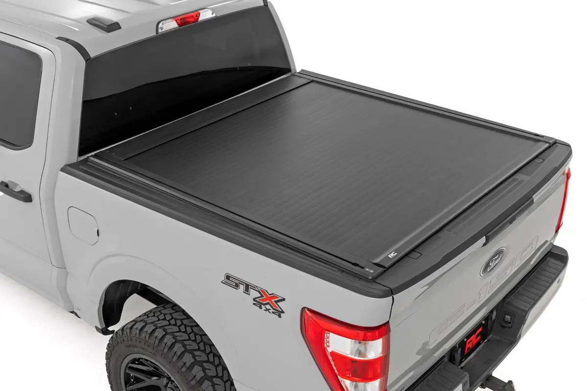 Rough Country Powered Electric Retractable Tonneau Cover For 2015-2026 Ford F-150 - 5' 7" Bed 1