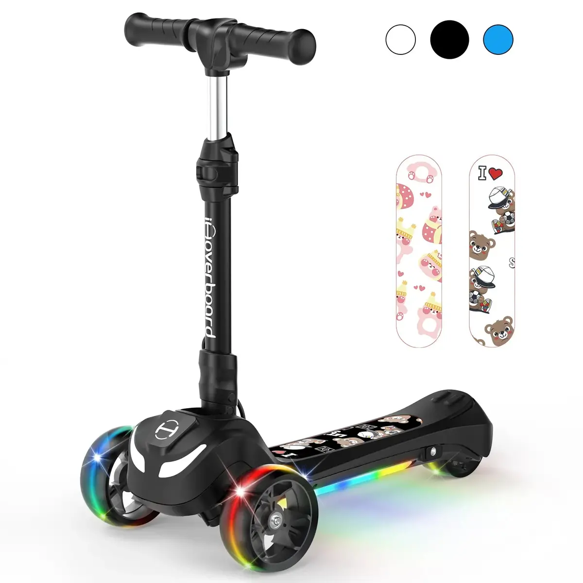 B1 3-Wheel Folding Kids Scooter Led Lighted Pu Wheels 3