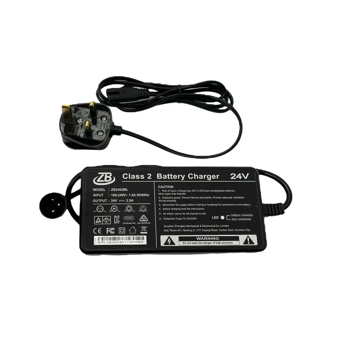 Battery Charger For Electric Wheelchair 24V 2A 1