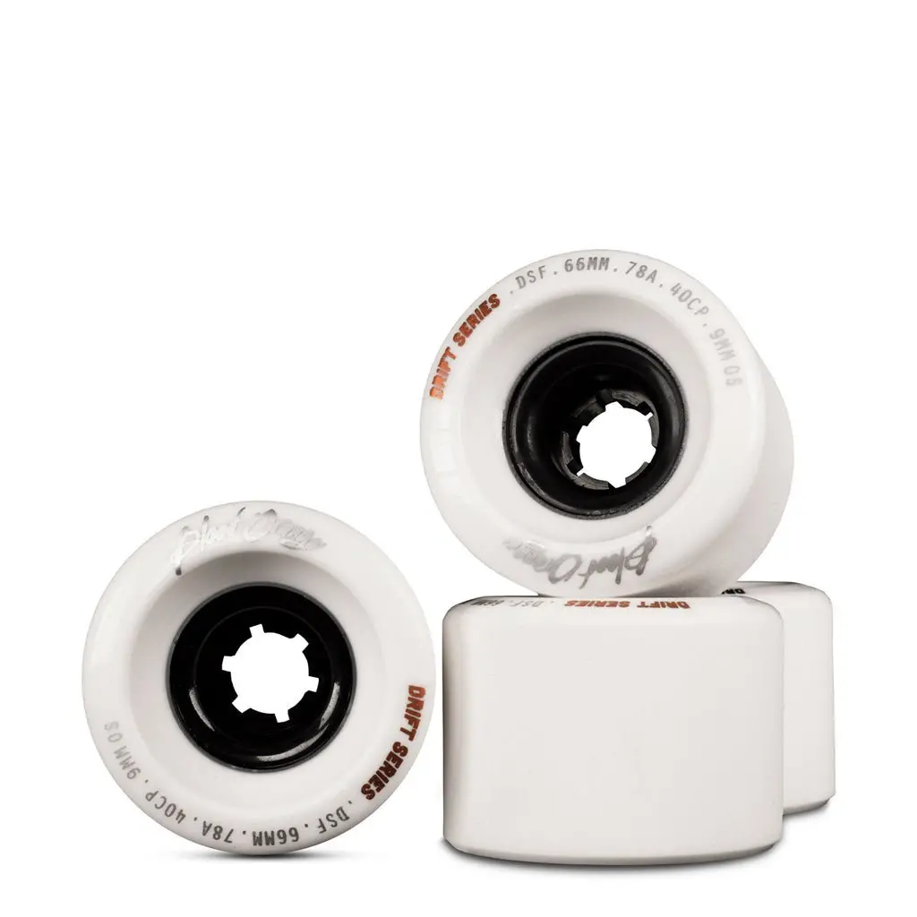 Blood Orange Drift Series 66Mm/78A White Longboard Wheels 1