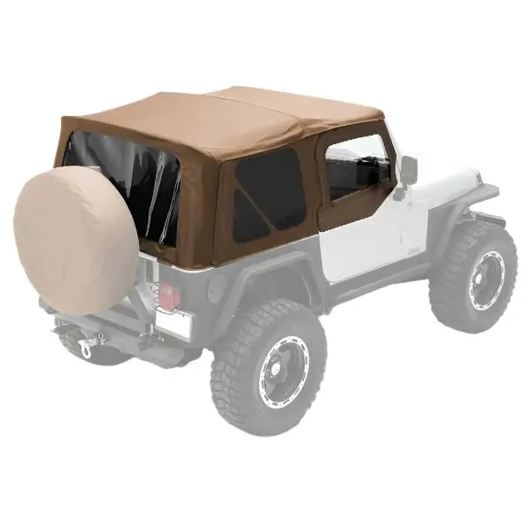 Smittybilt Oem Style Replacement Soft Top W/ Door Skins For 1997-2006 Jeep Wrangler Tj - Denim Spice 1