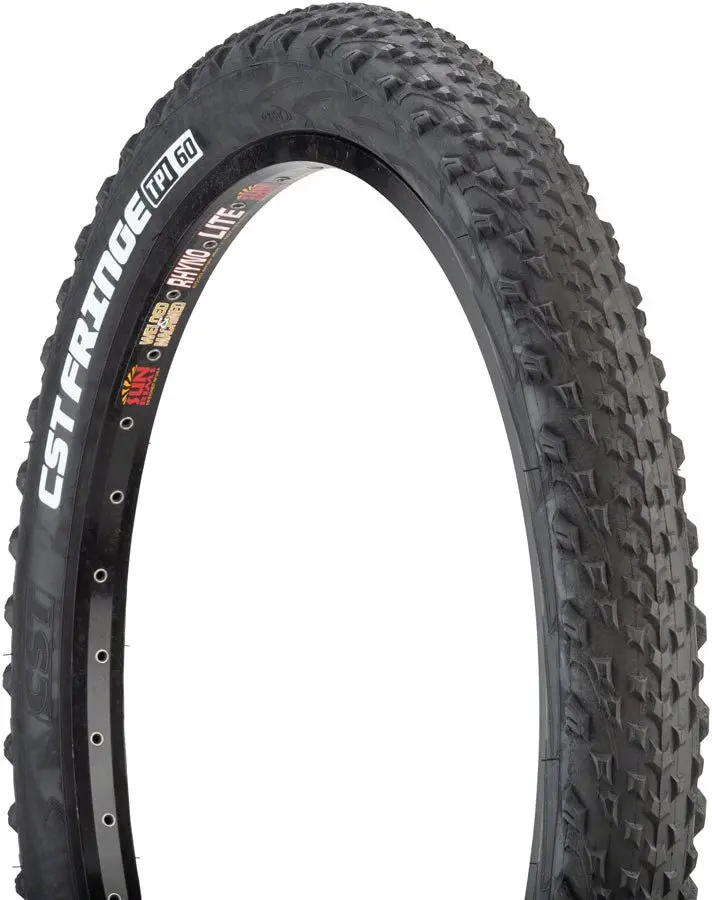 Cst Fringe Tire - 24 X 2.8, Clincher, Wire, Black 1