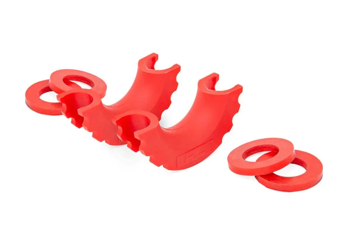 Rough Country Rs102 D-Ring Isolator - Red, Sold As Pair 1