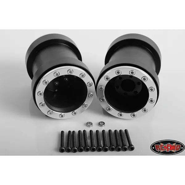 Rc4wd Universal Monster Truck Beadlock Wheels V2 For Tamiya Clod Buster (Black Delrin) 1