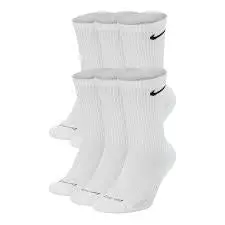 Nike Everyday Plus Cushion Crew 6 Pack Sock - White 1