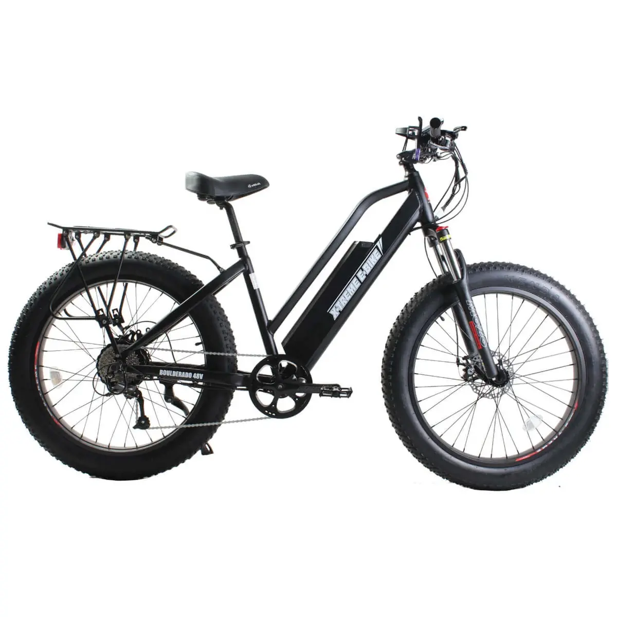 X-Treme Boulderado Low-Step Fat Tire Mountain E-Bike – 48V 500W
