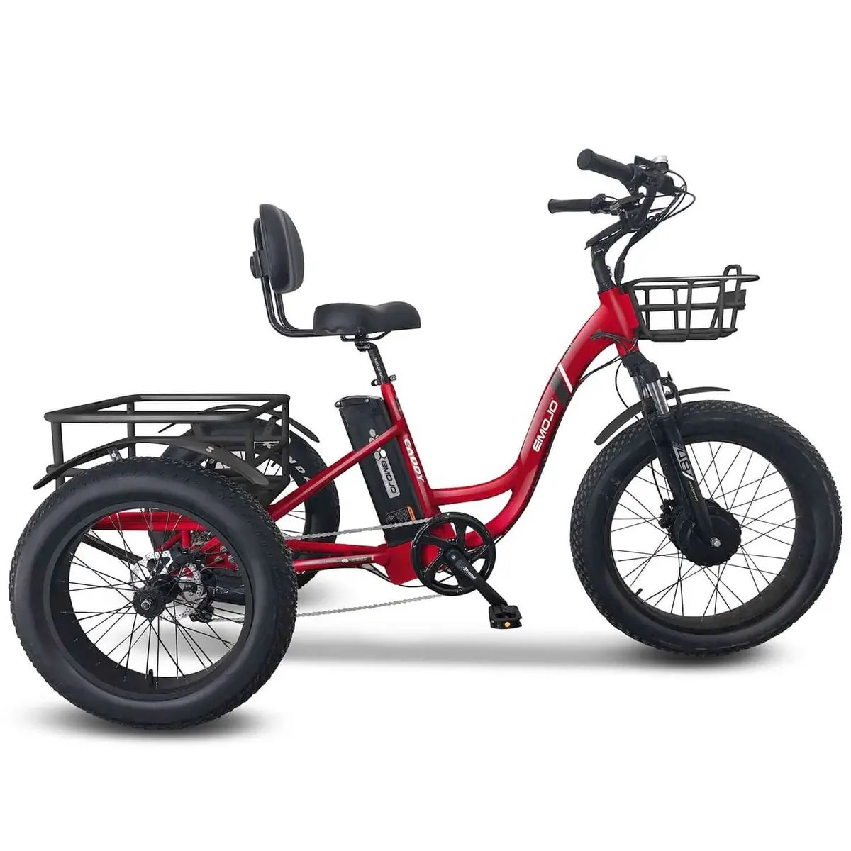 Emojo Caddy Pro 48V 500W Step-Thru Fat-Tire Electric Trike