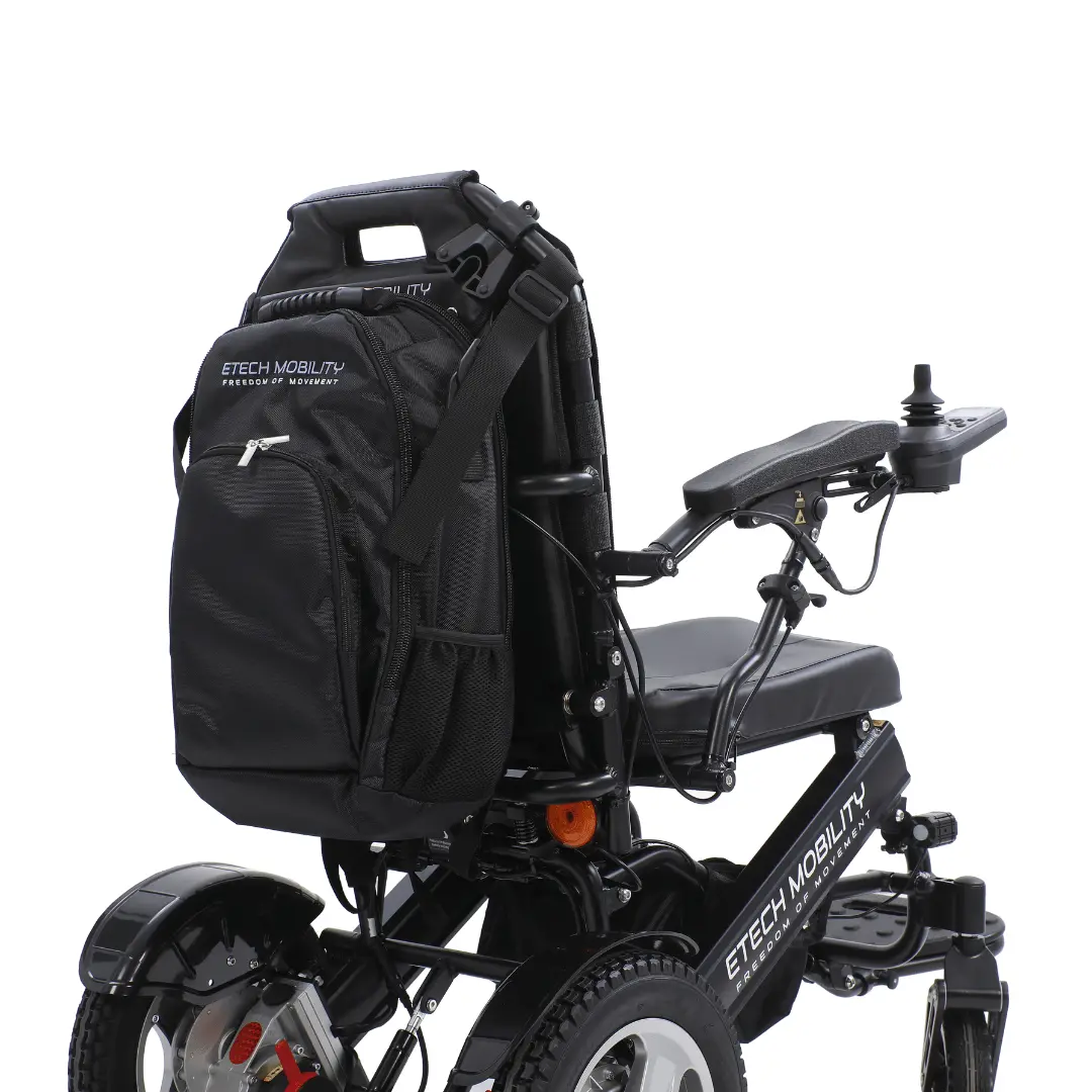 Etech Mobility Wheelchair Backpack – Lightweight, Durable Storage Bag For Electric & Manual Wheelchairs 1