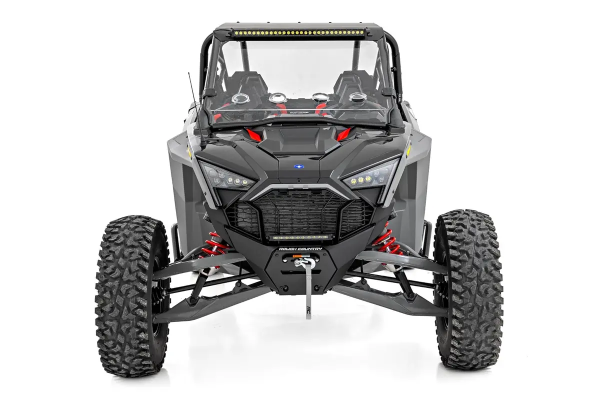 Rough Country 30” Led Upper Windshield Kit For Polaris Rzr Turbo R | 12,000 Lumen Off-Road Light Bar 1